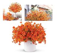 JOZMMZEOOA Eucalipto Rami Secchi Decorativi Foglie Eucalipto Decorazioni Fiori Artificiali Steli per Decorazione Della Casa Della Tavola Natalizia DIY (Arancione)