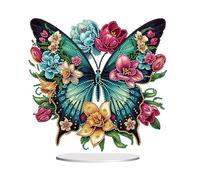 JOZMMZEOOA Farfalla Diamond Painting Kit Completo,Acrilico Pittura Diamante Tridimensionale 5D Diamante Painting di Ornamenti da Tavolo Pittura a Diamond DIY con Numeri,per Casa Decorazionee(Colore)