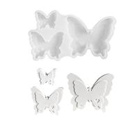 JOZMMZEOOA Forma di Farfalla Stampi in Silicone per Gesso 3 Misure Stampi Silicone per Candele Stampi per Gesso Set Candele fai da te, per Realizzare Ornamenti Candele Come Regali Di Pasqua
