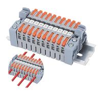JOZMMZEOOA Morsetti Elettrici,10 Pezzi 0.5-2.5 MM² Connettori Elettrici Rapidi Colore Arancione Morsettiera Elettrica Materiale Giunti Cavi Elettrici,per Terminali Collegamento Conduttivi Precisione