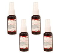 JOZMMZEOOA Sangue Finto Trucco Zombie Halloween Flacone Spray Sangue Finto Spray Adatto per Feste di Halloween, Spettacoli Teatrali, Produzioni Cinematografiche (50ML*4)