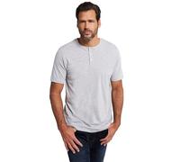 JP 1880 Basic Henley Maglietta 1/2, Grigio Melange, 4XL Uomo