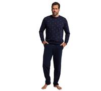 JP 1880 Bauch-Schlafanzug, Zweiteiler, Longsleeve, elastischer Saum, Lange Hose, bis 8 XL Set di Pigiama, Imperial Navy, 3XL Uomo