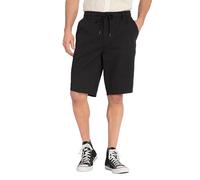 JP 1880 Bermuda Effetto Lino Pantaloni, Nero, XL Uomo