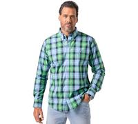 JP 1880 Camicia a Quadri dalla vestibilità Moderna con Maniche Lunghe e Colletto Button-Down Menta 5XL 845078439-5XL
