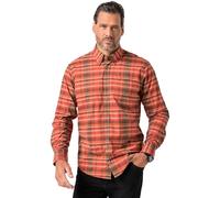 JP 1880 Camicia a Quadri dalla vestibilità Moderna con Maniche Lunghe e Colletto Button-Down Terra 5XL 845123676-5XL