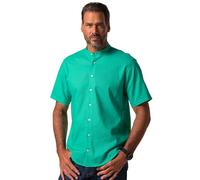 JP 1880 Camicia con Lino, Mezze Maniche, Colletto alla Coreana e vestibilità Moderna Verde Primaverile L 815225454-L