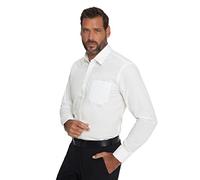 JP 1880 Camicia con Polsini risvoltati, Gemelli, Maniche Lunghe, Colletto ad Apertura Inglese, finissaggio Non-Stiro e vestibilità Moderna Bianco Neve 6XL 812020200-6XL