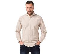JP 1880 Camicia da Ufficio dalla vestibilità Moderna con Maniche Lunghe e Colletto Francese, Disponibile Fino alla tg. 8XL Sabbia 7XL 846042310-7XL