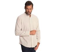 JP 1880 Camicia in Misto Lino, Maniche Lunghe, Colletto Alto, vestibilità Moderna, Bianco Crema, 6X-Large Uomo