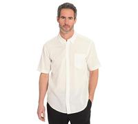 JP 1880 Camicia dalla vestibilità Moderna in Misto Lino con Mezze Maniche e Colletto Button-Down 782692