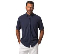 JP 1880 Camicia di piqué dalla vestibilità Moderna con FLEXNAMIC®, Colletto Button-Down e Mezze Maniche Blu Notte 7XL 826595842-7XL