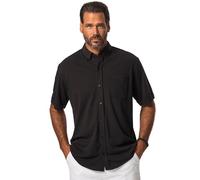 JP 1880 Camicia di piqué dalla vestibilità Moderna con FLEXNAMIC®, Colletto Button-Down e Mezze Maniche Nero 5XL 826595100-5XL