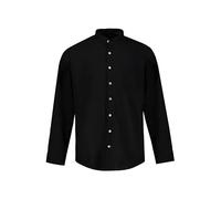 JP 1880 Camicia in Lino 1/1, Collo Alto, MF Maglia, Nero, 7XL Uomo