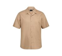 JP 1880 Camicia in Misto Lino, Mezza Manica, Colletto cubico, vestibilità Moderna, Sabbia, 3XL Uomo