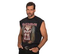 JP 1880 Canottiera, bandetta, Iron Maiden Magliette, Nero, XXXXL Uomo