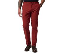JP 1880 Chino Hose, Bauchfit, Flexnamic, 4-Pocket, Regular Fit Pantaloni, Rosso Marsala, 48W x 34L Uomo