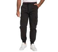 JP 1880 Flexnamic Cargohose mit Vielen Taschen, Moderne Passform Pantaloni Cargo Lunghi, Nero, 3XL Uomo