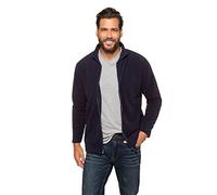 JP 1880 Giacca in pile da Uomo, Taglie Forti, L-8XL, per Esterni, Colletto alto, Tasche con cerniera, Fino a 8 XL 705552, Blu oltremare Scuro, 8XL