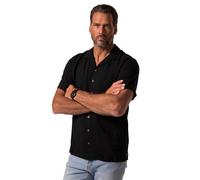 JP 1880 Hemd, Cuba-Kragen, CF, Viskose, 1/2 Camicia, Nero, 5XL Uomo