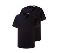 JP 1880 Henley DP Uni 1/2 T-Shirt, Blu (Navy, Navy 70842070), XXXXL Uomo