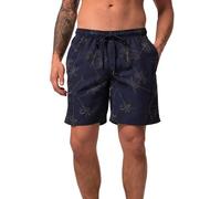 JP 1880 Jay-pi Badeshorts, Bauchfit, Beachwear, Print, bis 8 XL Costume a Pantaloncino, Blu Notte Opaco, Uomo