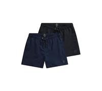 JP 1880 Jay-pi-Costume da Bagno a Pantaloncino, Confezione da 2 Pezzi, con Elastico in Vita Bermuda, Nero, 7XL Uomo