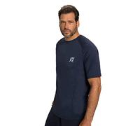 JP 1880 Jay-pi Flexnamic, Maglietta Funzionale per Fitness, Mezze Maniche, Quickdry T-Shirt, Blu Oltremare Scuro, XXXXXXL Uomo