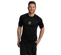 JP 1880 Jay-pi Schwimmshirt, Halbarm, Stehkragen, UV-Schutz Maglia da Nuoto, Protezione, Nero, 6XL Uomo
