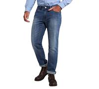 JP 1880 Jeans, Super Stretch, Kontrast Stitching, 5-Pocket, Straight Fit Pantaloni, Denim Wash, 58 Uomo