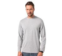 JP 1880 Jp1880 Langarmshirt, Basic, Oeko-Tex, bis 8 XL Camicia, Grigio Melange, XXL Uomo