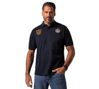 JP 1880 Jp1880 Poloshirt, Halbarm, piqué, Badges, bis 8 XL Camicia, Blu Navy, 4XL Uomo