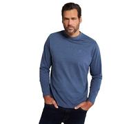 JP 1880 Langarmshirt, Basic, bis 8 XL Maglietta 1/2, Blu Denim, 4XL Uomo
