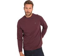 JP 1880 Langarmshirt Maglietta, Vino Rosso Scuro, 6XL Uomo
