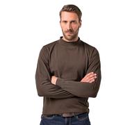 JP 1880 Maglia Basic JP Aware con FLEXNAMIC®, Maniche Lunghe e Cotone Biologico con Certificazione GOTS, Fino alla tg. 8XL Marrone Scuro 6XL 842839117-6XL
