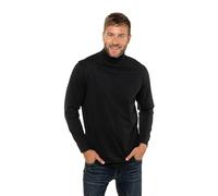 JP 1880 Maglia Basic JP1880 di Jersey con Maniche Lunghe e Collo da risvoltare Nero 4XL 723303130-4XL