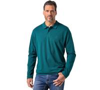JP 1880 Maglia Polo Basic in piqué con Taglio Speciale per l'addome e Maniche Lunghe, dalla tg. XXL alla tg. 8XL Verde Intenso 7XL 827115759-7XL