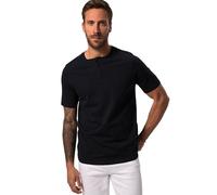 JP 1880 Maglia Serafino Basic con abbottonatura e Mezze Maniche Blu Scuro L 726695785-L