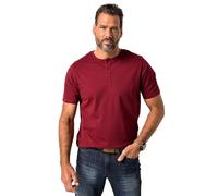 JP 1880 Maglia Serafino Basic con abbottonatura e Mezze Maniche Marrone ramato 5XL 726695542-5XL