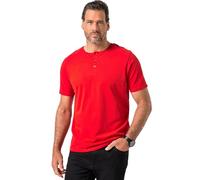 JP 1880 Maglia Serafino Basic con abbottonatura e Mezze Maniche Rosso L 726695535-L