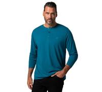 JP 1880 Maglia Serafino con Maniche Lunghe, Scollo a Girocollo e abbottonatura, Disponibile Fino alla tg. 8XL Blu Oceano 8XL 702555761-8XL