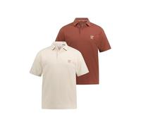 JP 1880 Maglie Polo Basic in piqué di Cotone Pettinato in Confezione Doppia Rosso Marsala 6XL 704317541-6XL