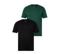 JP 1880 Maglie Serafino in Confezione Doppia con Scollo Rotondo e abbottonatura, Fino alla tg, 8XL Bottiglie Verdi 7XL 708420454-7XL