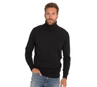 JP 1880 Dolcevita Lavorato a Maglia fine Maglione, Nero, 4XL Uomo