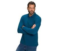JP 1880 Menswear L-8XL Polo basic a maniche lunghe, piqué, fino a 8 XL, verde blu, XL 799230768-XL, Blu/verde