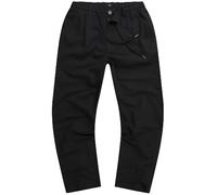 JP 1880 Pantaloni con Effetto Lino, Taglio Comodo e Cintura Elastica Nero 4XL 815194100-4XL