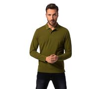 JP 1880 Polo Basic, Manica Lunga, piqué, Fino a 8 XL, Verde Muschio, 5XL Uomo