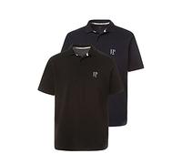 JP 1880 Polo Piquee, Confezione Doppia Uomo, Nero, 3XL