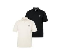 JP 1880 Poloshirts, Basic, 2er-Pack, piqué, Gekämmte Baumwolle Polo, Bianco, XL Uomo