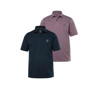 JP 1880 Poloshirts, Basic, 2er-Pack, piqué, Gekämmte Baumwolle Polo, Malva, 8XL Uomo